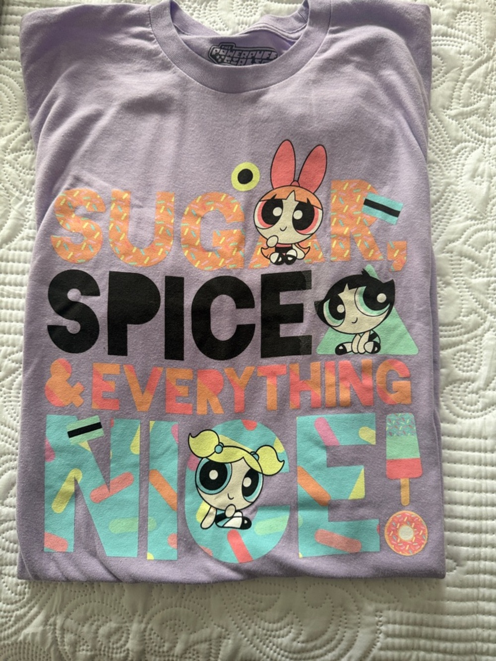 Powerpuff Girls Lilac Graphic Tee - Sugar, Spice & Everything Nice